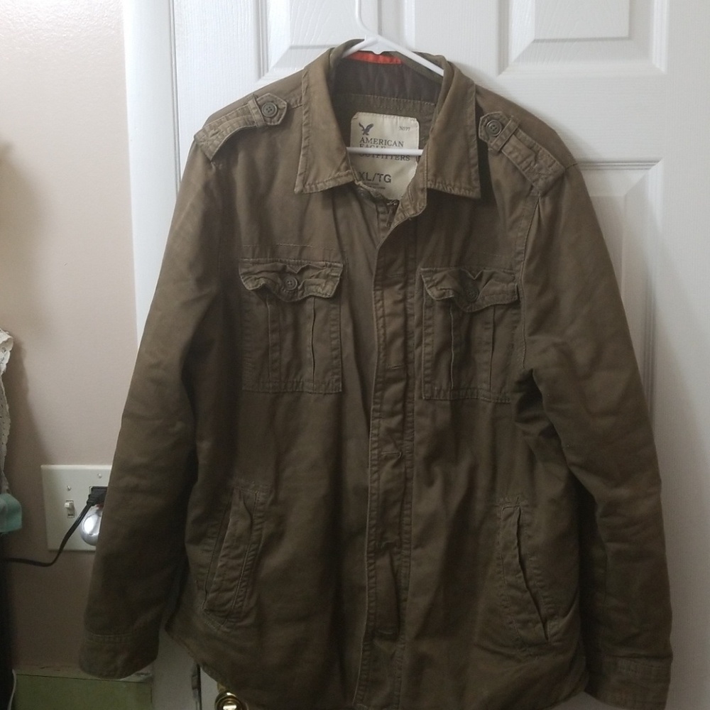 American Eagle green military jacket xl